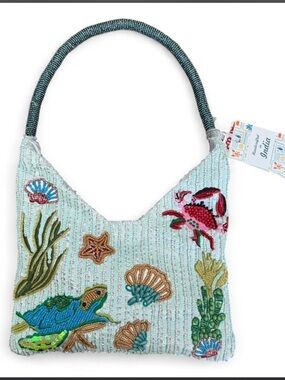 Made in India beaded sea creature shoulder bag